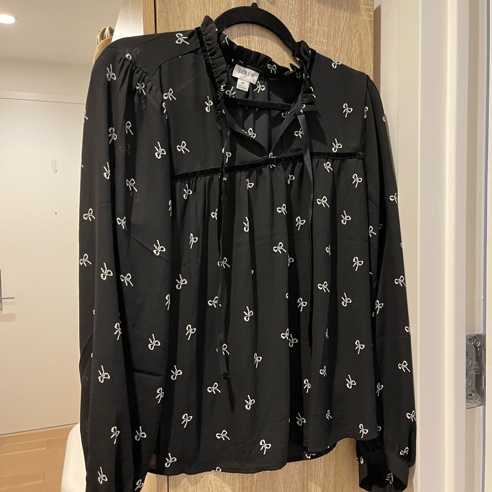 Jcrew Bow Tie Blouse
